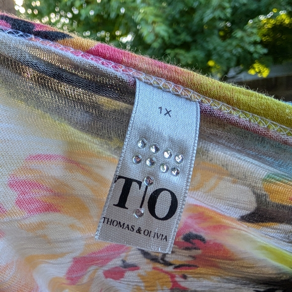 Thomas & Olivia Colorful Women's Jacket with Artistic Floral Print - Picture 6 of 6